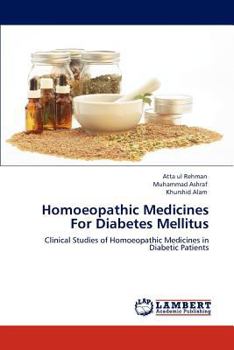 Paperback Homoeopathic Medicines for Diabetes Mellitus Book