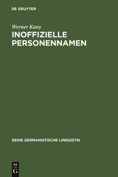 Hardcover Inoffizielle Personennamen [German] Book