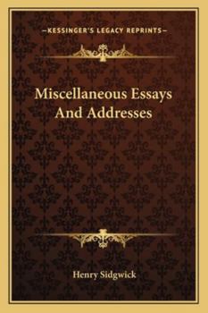 Paperback Miscellaneous Essays And Addresses Book