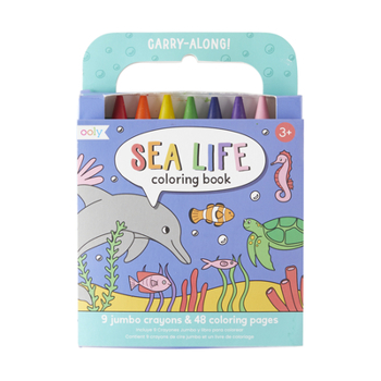 Carry Along Crayon & Coloring Book Kit-Sea Life (Set of 10)