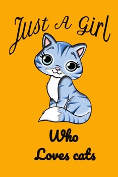 Just A Girl Who Loves cats notebook journal for girls - orange: Cute cats Wide Ruled Paper Notebook Journal | Nifty Baby black panda Wide Blank Lined ... for Home School College for Writing Notes