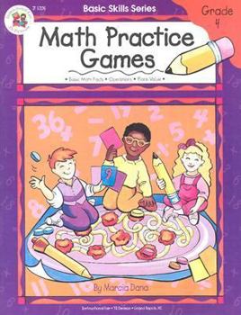 Paperback Math Practice Games, Grade 4 Book