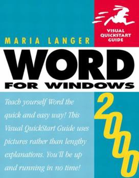 Paperback Word 2000 for Windows: Visual QuickStart Guide Book