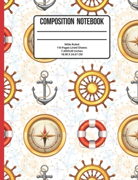 Composition Notebook Wide Ruled: Pirate 110 Pages