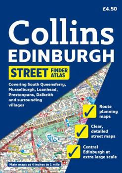 Paperback Collins Edinburgh Street Finder Atlas: A5 Edition (Collins Travel Guides) Book