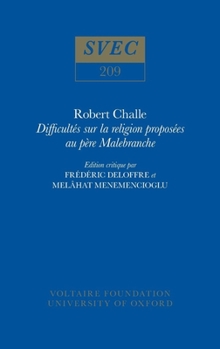 Hardcover Difficultés Sur La Religion Proposées Au Père Malebranche: Édition Critique d'Après Un Manuscrit Inédit Book