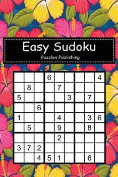 Paperback Easy Sudoku: Sudoku Puzzle Game For Beginers With Colorful flowers cover Book