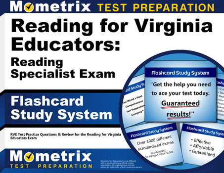 Misc. Reading for Virginia Educators: Reading Specialist Exam Flashcard Study System: Rve Test Practice Questions & Review for the Reading for Virginia Educ Book
