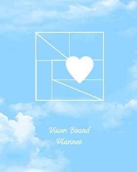 Paperback Vision Board Planner: Goal Setting, Visualization, Monthly Or Year Journal Book