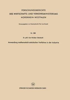 Paperback Anwendung Mathematisch-Statistischer Verfahren in Der Industrie [German] Book