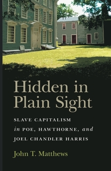 Hidden in Plain Sight: Slave Capitalism in Poe, Hawthorne, and Joel Chandler Harris - Book  of the Mercer University Lamar Memorial Lectures