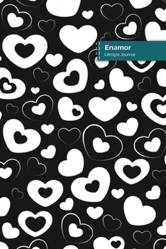 Paperback Enamor Lifestyle Journal, Blank Write-in Notebook, Dotted Lines, Wide Ruled, Size (A5) 6 x 9 In (Black) Book