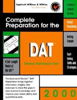 Paperback Complete Preparation for the Dental Admission Test Book