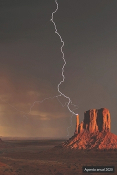 Agenda anual 2020: Agenda anual para 2020, 12 meses, agenda de 52 semanas  con tareas y metas; formato práctico 6x9; motivo: Blitzeinschlag (Spanish Edition)