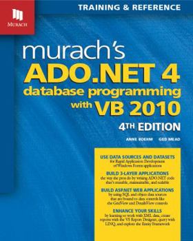 Paperback Murach's ADO.NET 4 Database Programming with VB 2010 Book