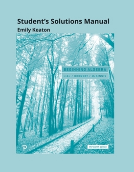 Paperback Student Solutions Manual for Beginning Algebra Book