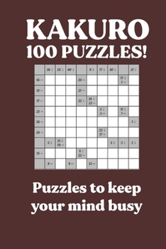 Paperback Puzzles for kids 100 pieces: cross sums, kakuro puzzle book