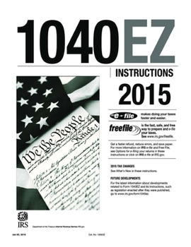 Paperback 1040EZ Instructions 2015 Book