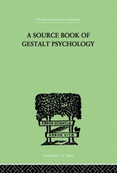 Paperback A Source Book of Gestalt Psychology Book