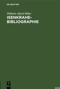 Hardcover Isenkrahe-Bibliographie [German] Book