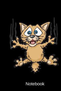 Paperback Notebook: Scratching Cat Book