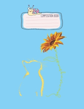 Paperback Composition Book: Cat You Are My Sunshine Cats Gifts Lovely Composition Notes Notebook for Work Marble Size College Rule Lined for Stude Book