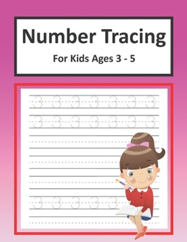 Paperback Number Tracing for Kids ages 3-5: A Fun Practice Workbook To Learn Numbers From 0 To 50 For Kids! Book