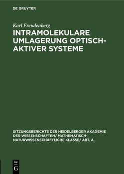 Hardcover Intramolekulare Umlagerung Optisch-Aktiver Systeme [German] Book