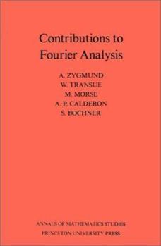 Paperback Contributions to Fourier Analysis Book