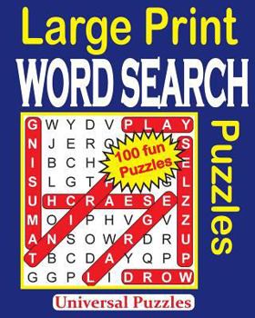 Paperback Large Print WORD SEARCH Puzzles [Large Print] Book
