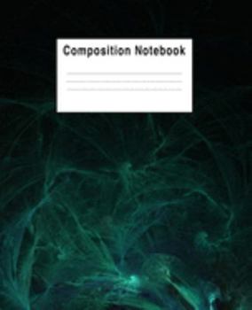 Paperback Composition Notebook: Green Fractal Art Book