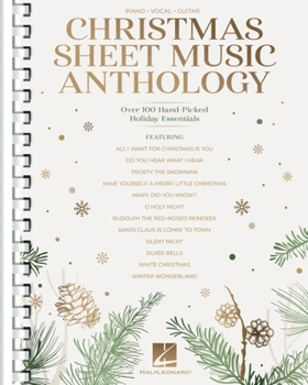 Paperback Christmas Sheet Music Anthology: Over 100 Hand-Picked Holiday Essentials Arranged for Piano/Vocal/Guitar Book