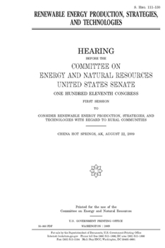 Paperback Renewable energy production, strategies, and technologies Book