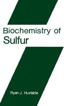 Hardcover Biochemistry of Sulfur Book
