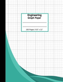 Paperback Engineering Graph Paper: 100 Pages Quad Grid Graphing Notebook, 8 1/2 x 11, Green Cover Book