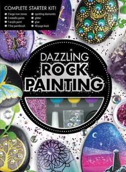 Paperback Dazzling Rock Painting Book