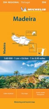 Loose Leaf Michelin Portugal, Madeira Road and Tourist Map 594 Book