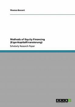 Paperback Methods of Equity Financing (Eigenkapitalfinanzierung) Book