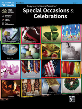 Paperback Easy Instrumental Solos for Special Occasions & Celebrations: Trombone, Book & Online Audio/Software/PDF Book