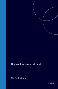 Hardcover Beginselen Van Strafrecht [Dutch] Book