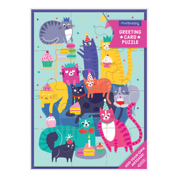 Misc. Cat Party Greeting Card Puzzle Book