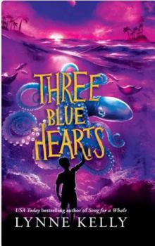 Hardcover Three Blue Hearts [Large Print] Book