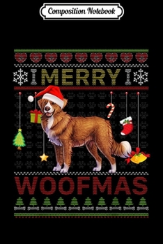 Paperback Composition Notebook: Merry Woofmas Duck Tolling Retriever Dog Lover Christmas Journal/Notebook Blank Lined Ruled 6x9 100 Pages Book