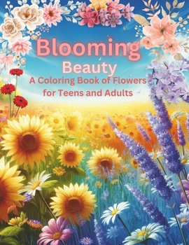 Blooming Beauty: A Coloring Book of Flowers for Teens and Adults: Coloring pages featuring stunning yet simple flowers, vases adorned with bouquets, ... prints to induce relaxation and tranquility