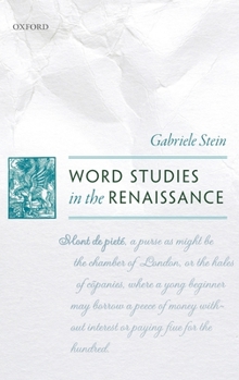 Hardcover Word Studies in the Renaissance Book