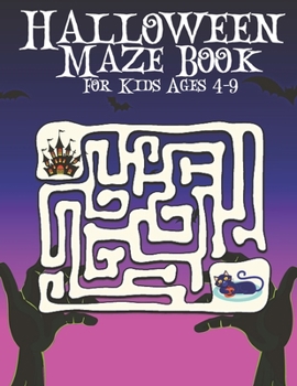 Paperback Halloween Maze Book For Kids Ages 4-9 Book
