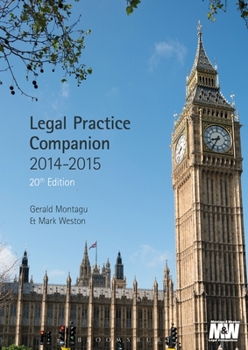 Paperback Legal Practice Companion 2014/15 Book