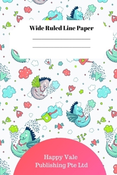 Cute Dinosaur Foot Theme Wide Ruled Line Paper