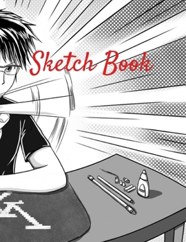 Paperback Sketch Book: Manga Anime Notebook for Drawing, Writing, Painting, Sketching, or Doodling Book