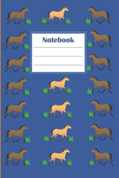 Paperback Notebook: Small Brown Horses Cover Full-Page Lined Paperback Book